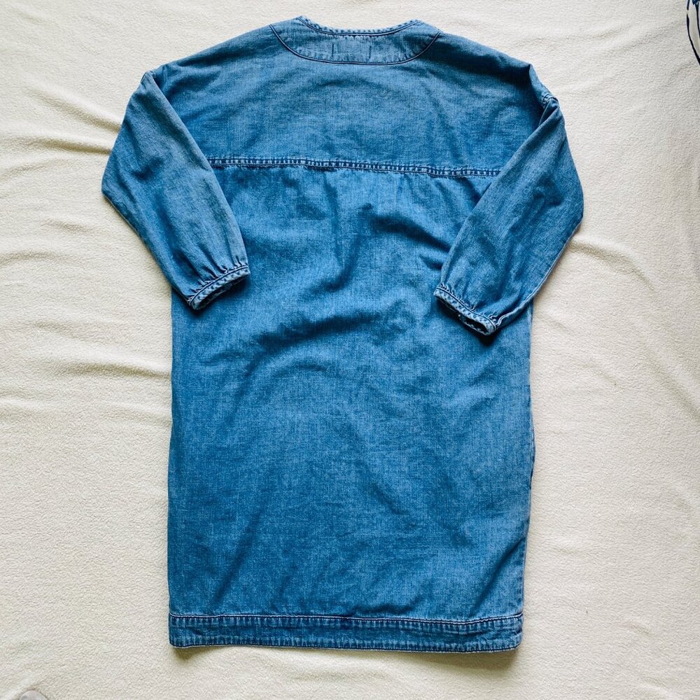 Madewell Dress Womens XS Shift Denim Artiste Mini Tunic Pockets Comfort Boho - Picture 7 of 9